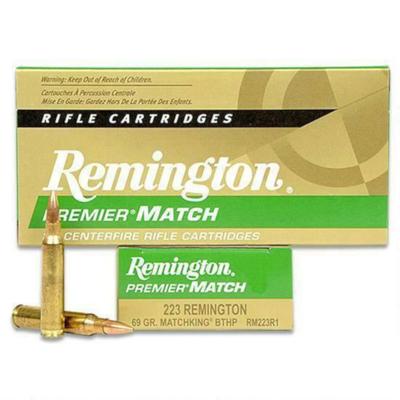 Remington Premier Match Ammo 223 Remington 69gr Sierra Matchking HP - Box of 20