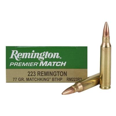 Remington Premier Match Ammo 223 Remington 77gr Sierra MatchKing HP - Box of 20