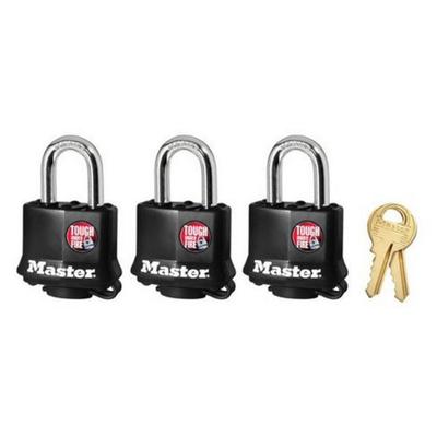 Master Lock Weather Resistant KA Padlock 3 Pack  311TRI