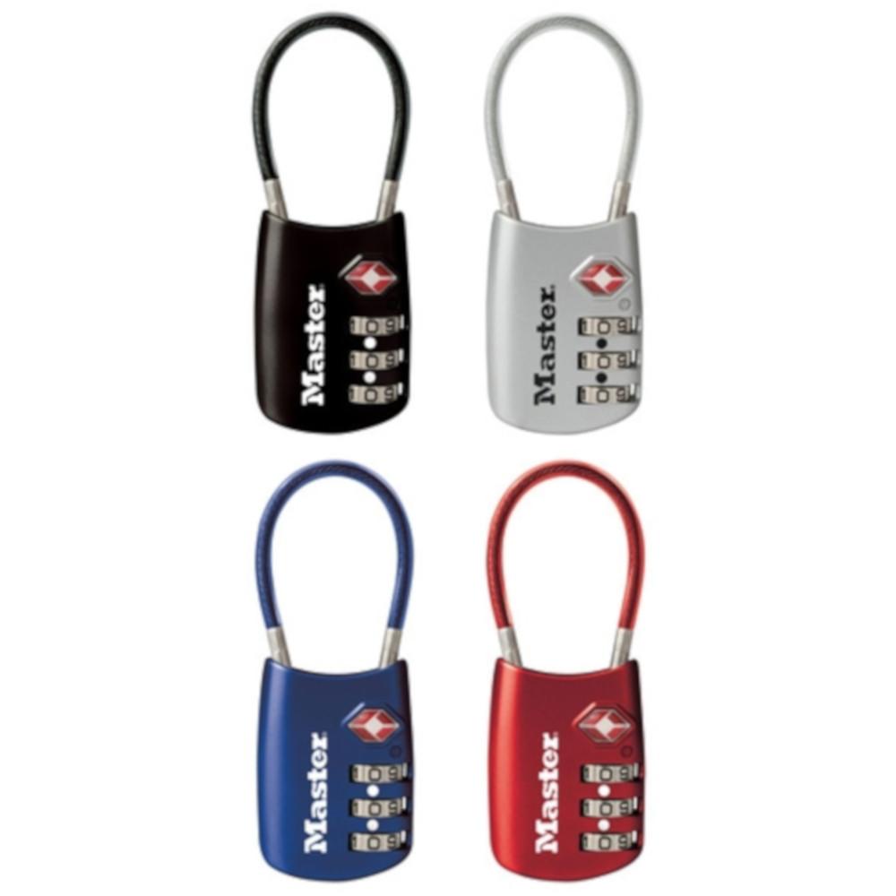  Masterlock Flexible Shackle Combination Lock Assorted Blue/Red/Silver/Black 4688d