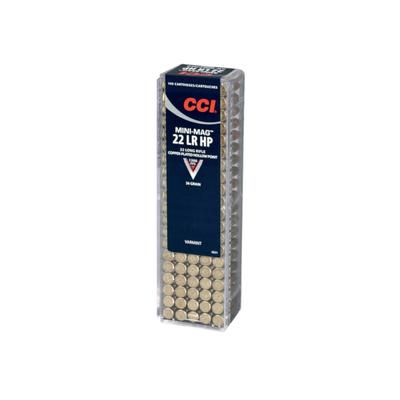 CCI Mini-Mag HV Ammo .22LR 36gr Plated Lead HP Box of 100