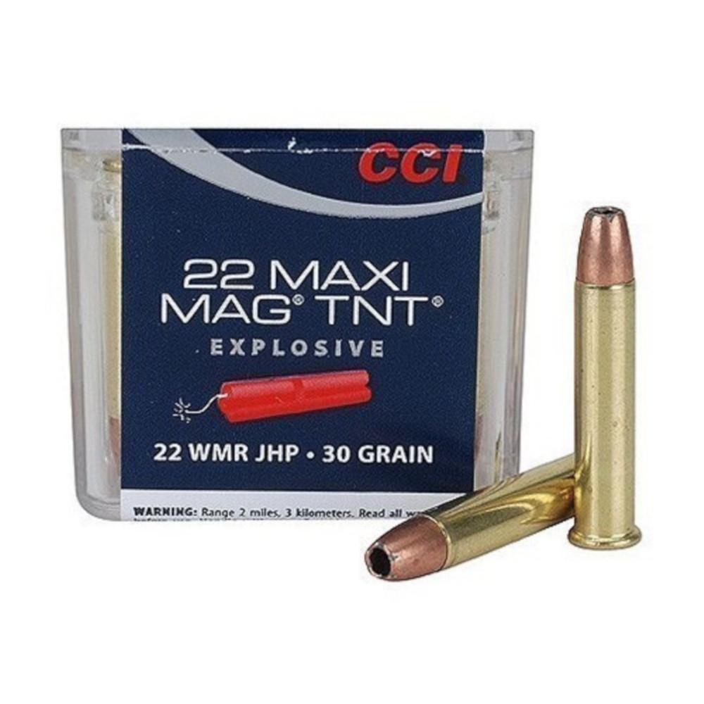  Cci Maxi- Mag Ammo .22 Winchester Magnum Rimfire (Wmr) 30gr Speer Tnt Jacketed Hp - 50 Rounds