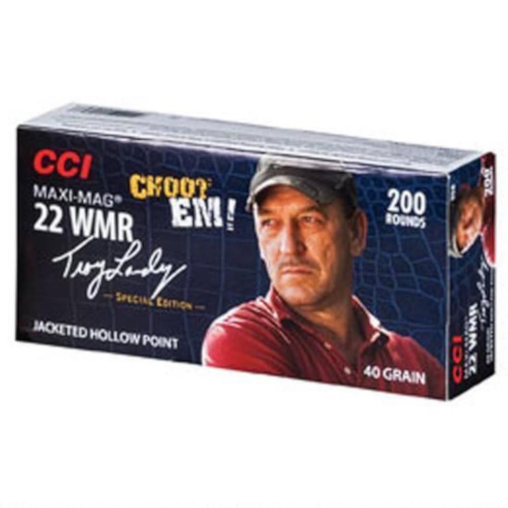  Cci Maxi- Mag Ammo 22 Winchester Magnum Rimfire (Wmr) Troy Landry Special Edition 40gr Jacketed Hp - Box Of 200