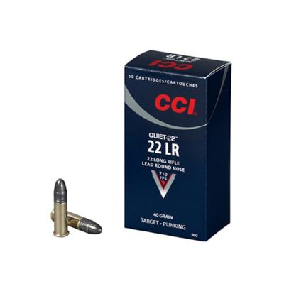 CCI Quiet Ammo .22LR 40gr LRN - Box of 50