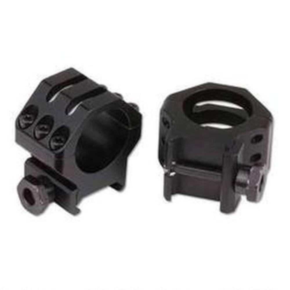 Bullseye North Weaver Six Hole Tactical Scope Rings One Inch Extra High Matte Black 48353