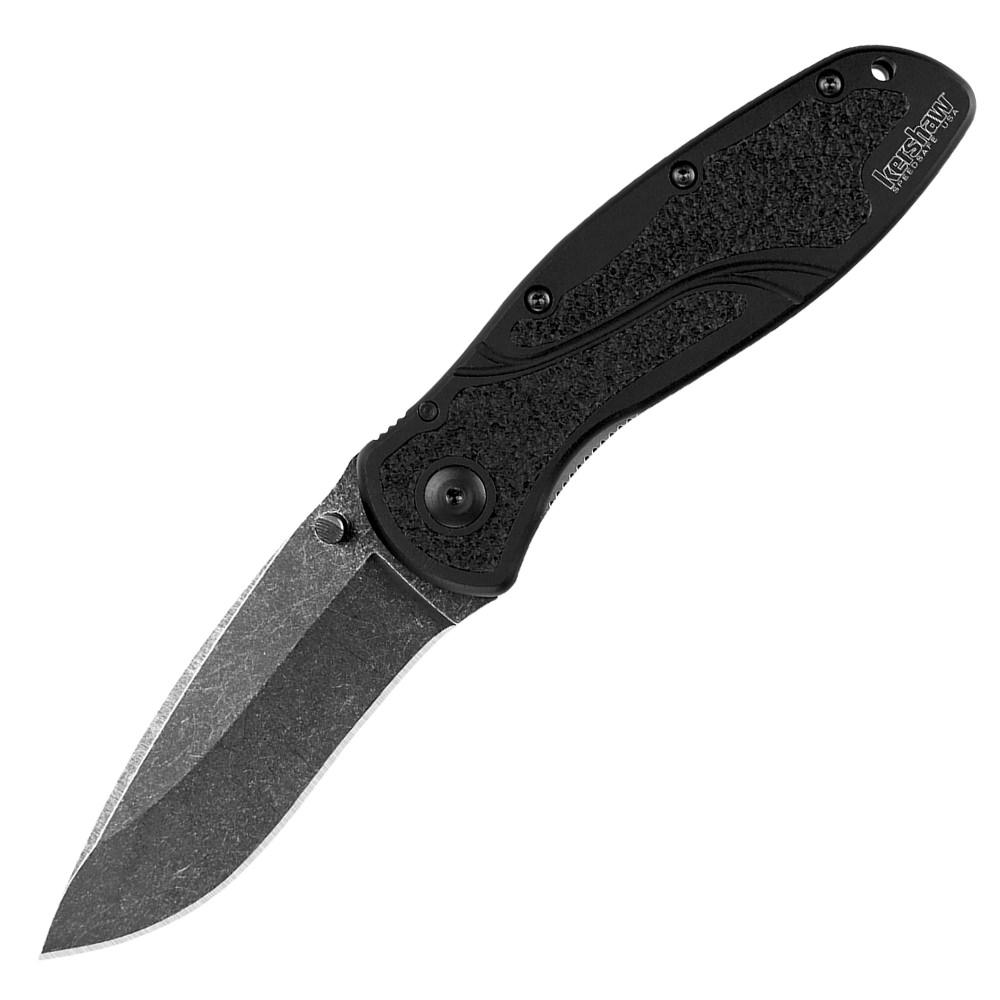  Kershaw Knife Blur Blackwash, Black- Oxide Blackwash Coating, 3.4 