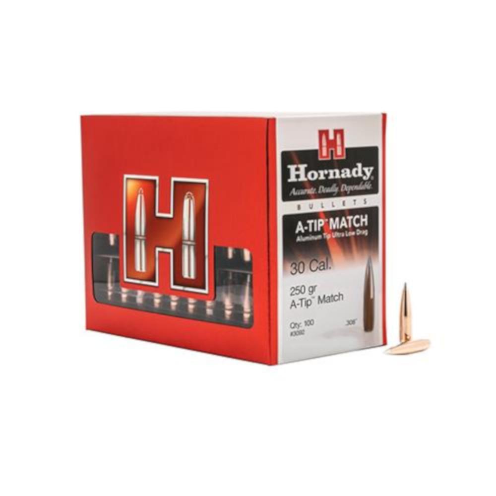  Hornady (Qty 100) A- Tip Match Bullets 308 Win.250gr