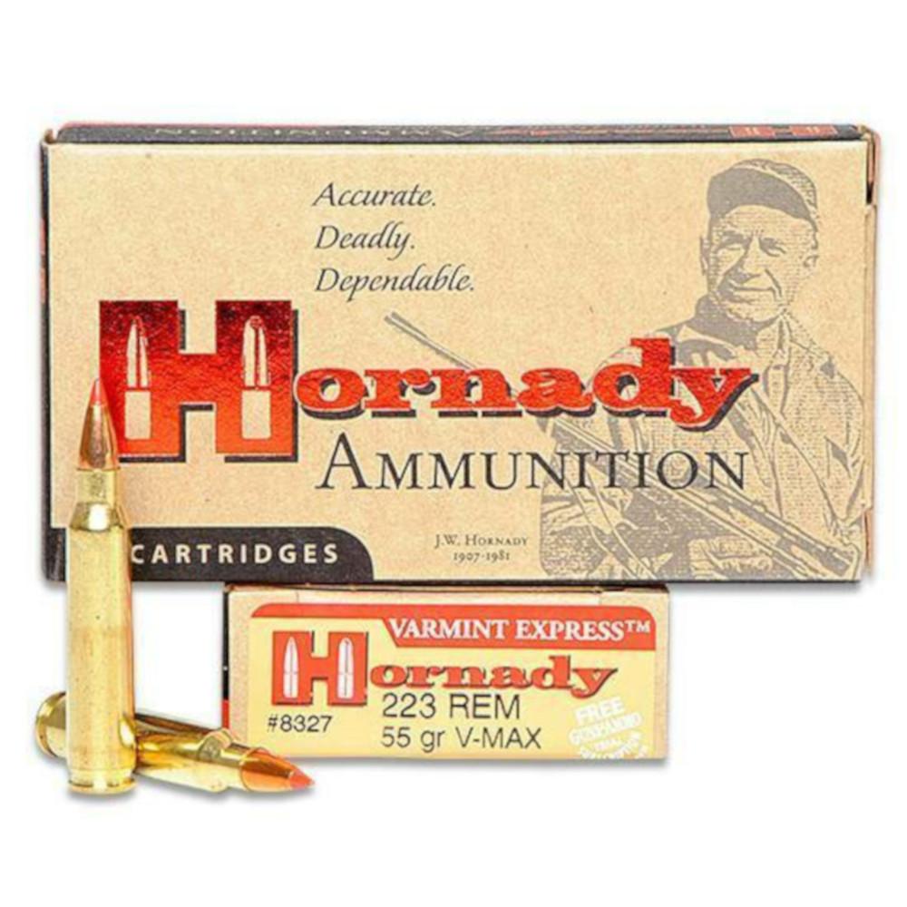  Hornady Varmint Express Ammo .223 Remington 55gr V- Max 8327 - Box Of 20