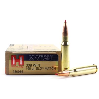 Hornady Match Ammo 308 Winchester 168gr ELD Match - Box of 20