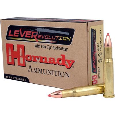 Hornady LEVERevolution Ammo 30-30 Winchester 140gr MonoFlex Lead-Free - Box of 20