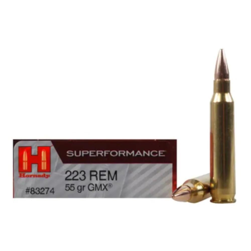  Hornady Superformance Gmx Ammo 223 Remington 55gr Gmx Hp Lead- Free 83274 - Box Of 20