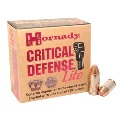 Hornady Critical Defense Lite Ammo 9mm Luger 100gr FTX 90240 - Box of 25