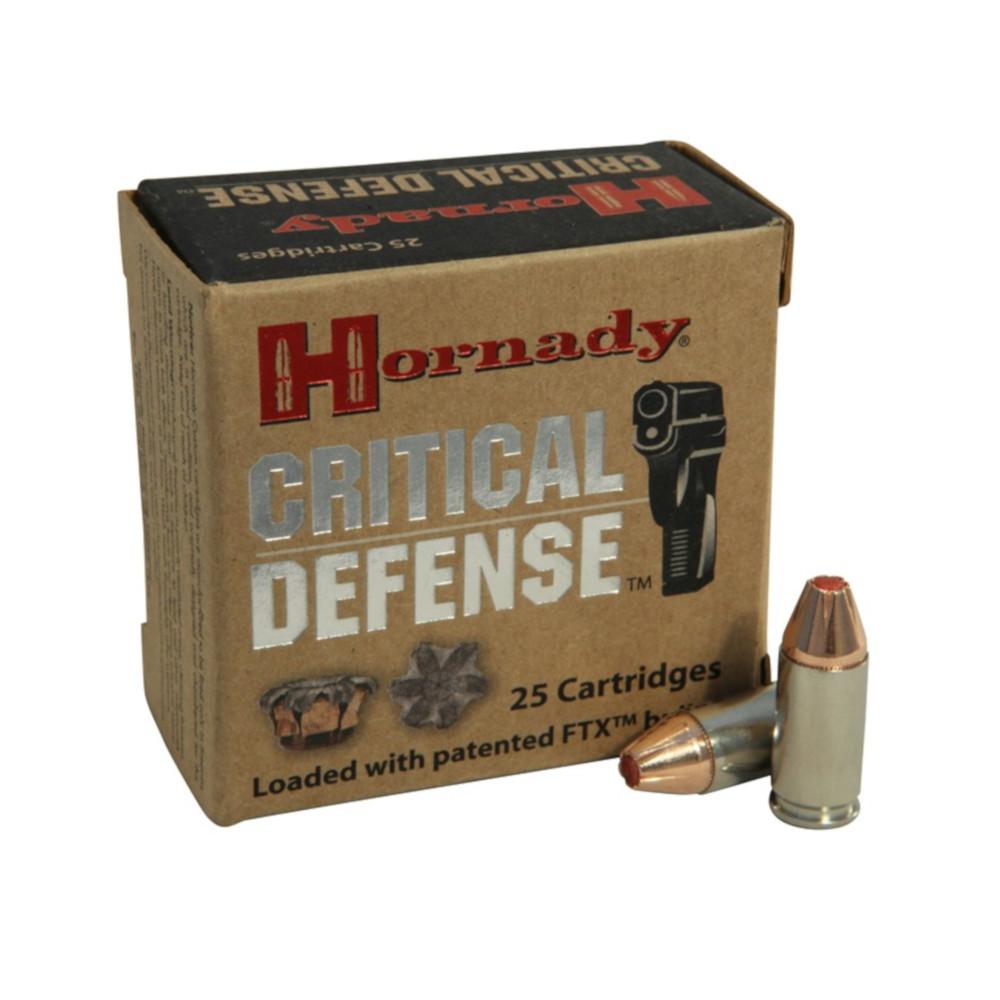 Hornady Critical Defense Ammo 9mm Luger 115gr Flex Tip eXpanding - Box of 25