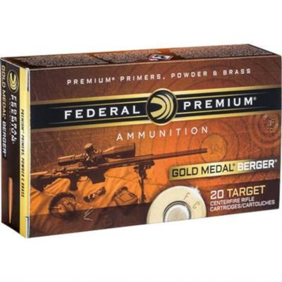 Federal Premium Gold Medal Berger Ammo 6.5 Creedmoor 130gr Berger Hybrid Open Tip Match - Box of 20