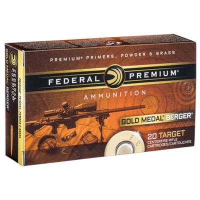 Federal Premium Gold Medal Berger Ammo 308 Winchester 185gr Berger Juggernaut Open Tip Match - Box of 20