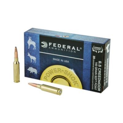 Federal Power-Shok Ammo 6.5 Creedmoor 140gr Jacketed SP - Box of 20