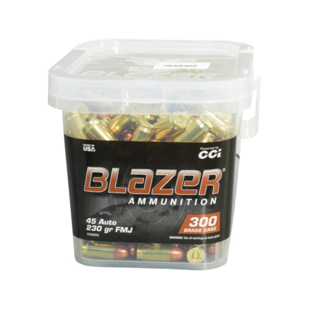 Bullseye North CCI Blazer Brass Ammo 45 ACP 230gr FMJ Bucket of 300