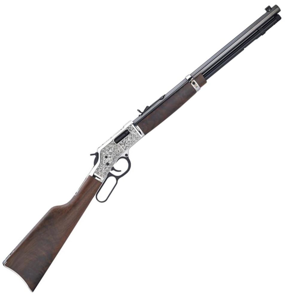  Henry Big Boy Silver Deluxe Lever Action Rifle .44 Mag Engraved Blued 20 