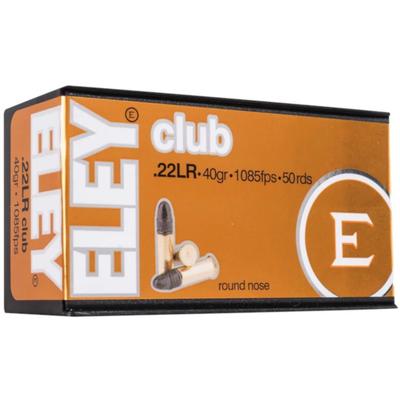 Eley Club Ammo 22LR LRN 40gr A02100 - Box of 50