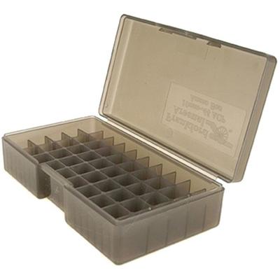 Frankford Arsenal Flip-Top Ammo Box #508 40 S&W 10mm Auto 45 ACP 50-Round Plastic Grey 860416