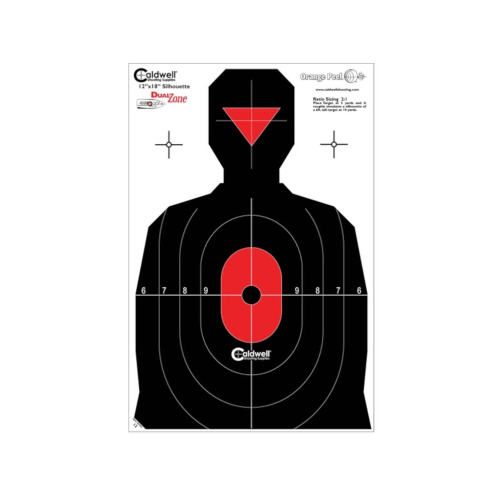 Bullseye North | Caldwell Silhouette Dual Zone Target - Pack of 25