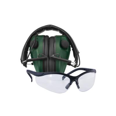 Caldwell E-Max Electronic Hearing Protection and Shooting Glasses Green 487309