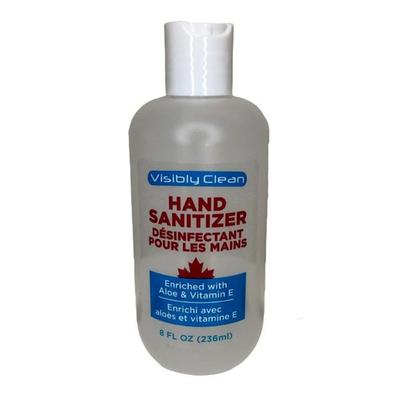 Visibly Clean Hand Sanitizer Gel with Aloe & Vitamin E Unscented 8 fl oz / 236ml JS.36518.0