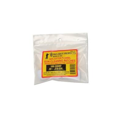 Pro-Shot Cotton Flannel Cleaning Patches 22 to 270 Caliber 1-1/8