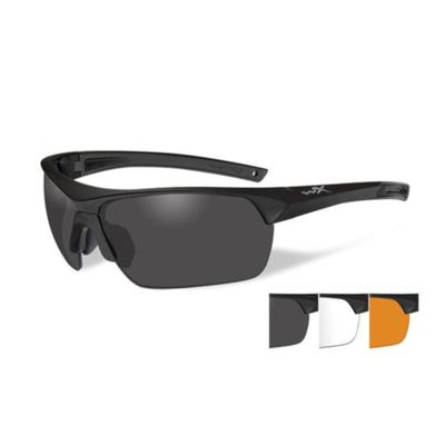 Wiley X Eyewear Guard Advanced Grey/Clear/Rust Lenses Black Frame 4006