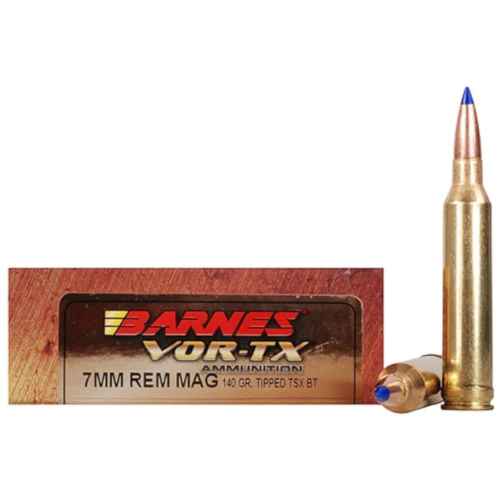  Barnes Vor- Tx Ammo 7mm Remington Magnum 140gr Ttsx Polymer Tipped Spitzer Bt Lead- Free - Box Of 20