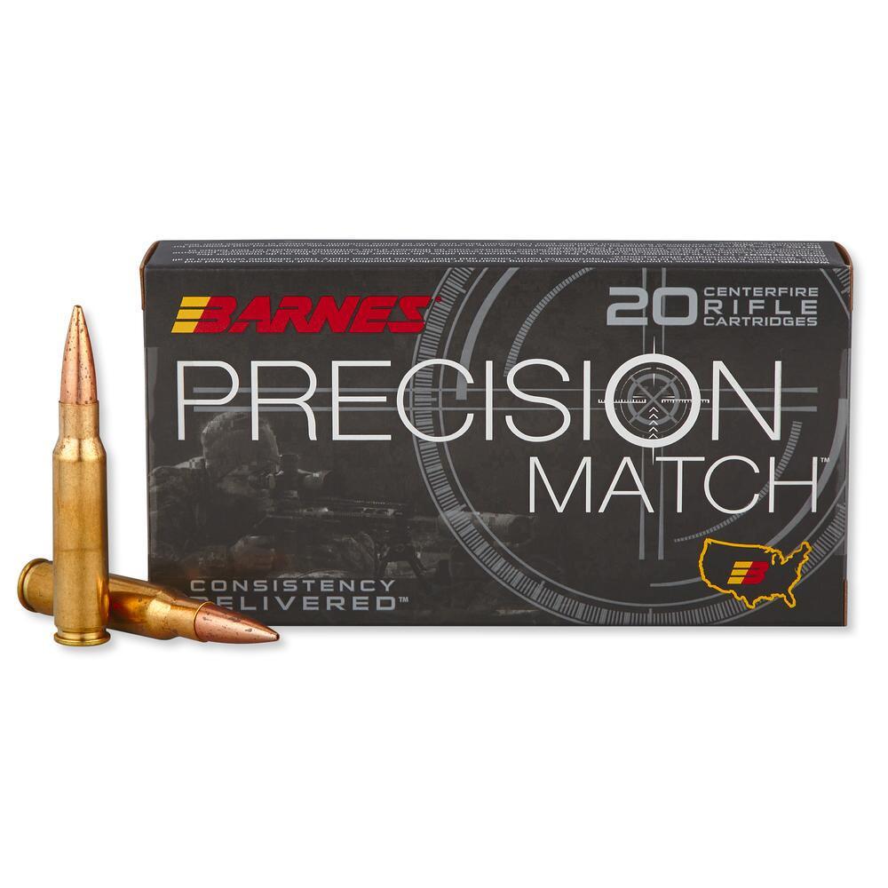  Barnes Precision Match Ammo 308 Winchester 175gr Open Tip Match - Box Of 20