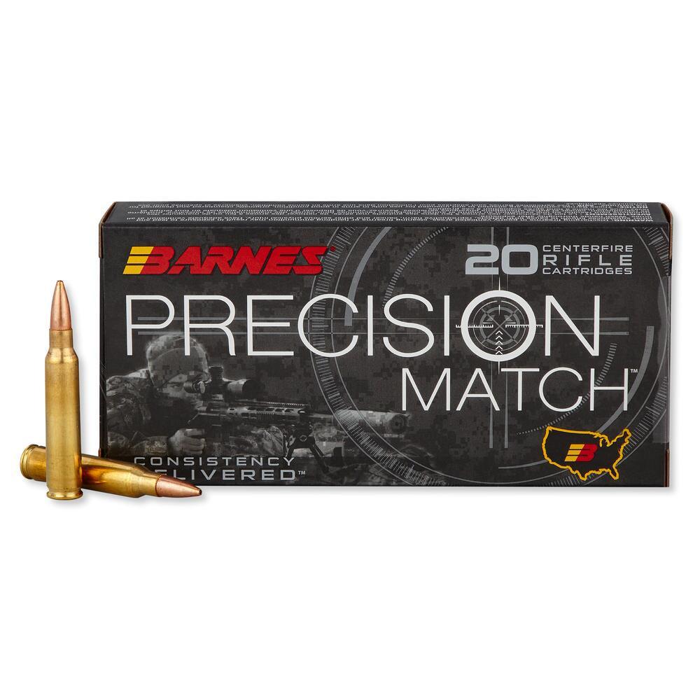  Barnes Precision Match Ammo 5.56x45mm Nato 85gr Open Tip Match - Box Of 20