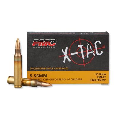 PMC Ammo X-TAC 5.56 NATO 55gr XM193 FMJBT - Box of 20