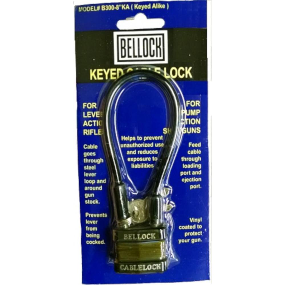 Bullseye North BELLOCK Keyed Cable Lock For Lever Action Rifles B3008 (Keyed Alike) 8"