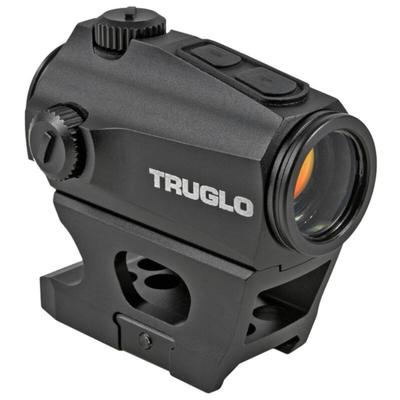 Truglo Red Dot Sight Ignite Mini Compact 22mm 2 MOA Dot AAA Battery Low and High Mounts Black TG8322BN