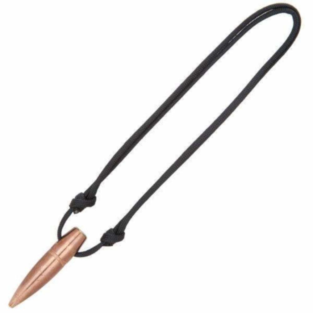 Bullseye North | Lucky Shot 50 cal. Bullet Necklace Black Paracord RBPN
