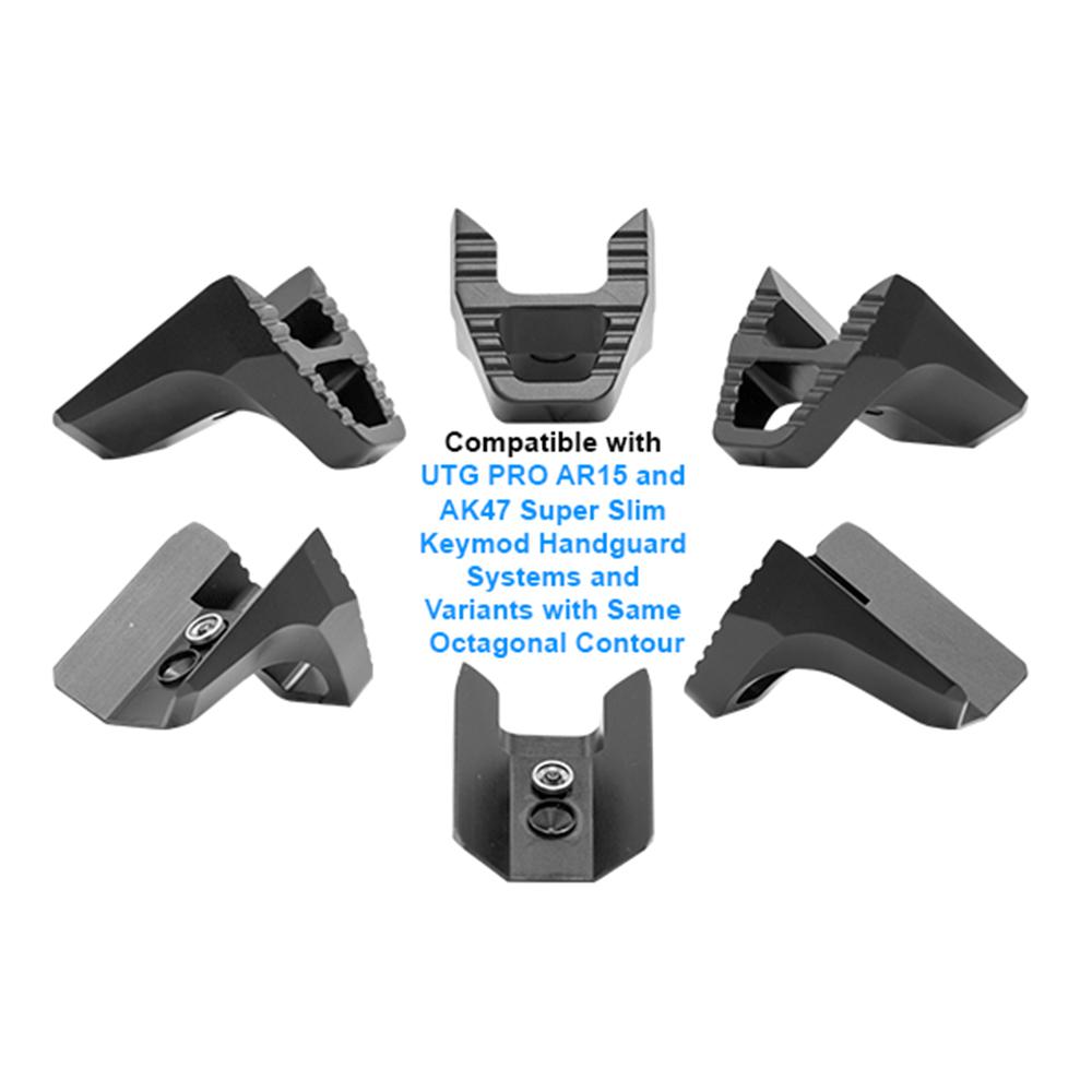 UTG Leapers Rifle Super Slim Keymod Hand Stop Black Barricade Rest Kit 